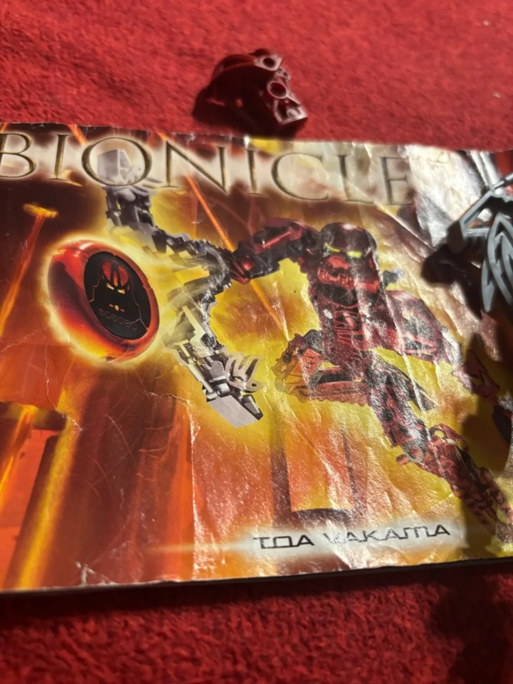 Lego Bionicle TOA VAKAMA 8601 Matron red robot . Pre-owned .